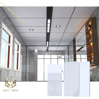China Manufacturer Decorative Metal Aluminum Perforated Mesh Panels 600x600 Clip In Lay In Ceiling Tile